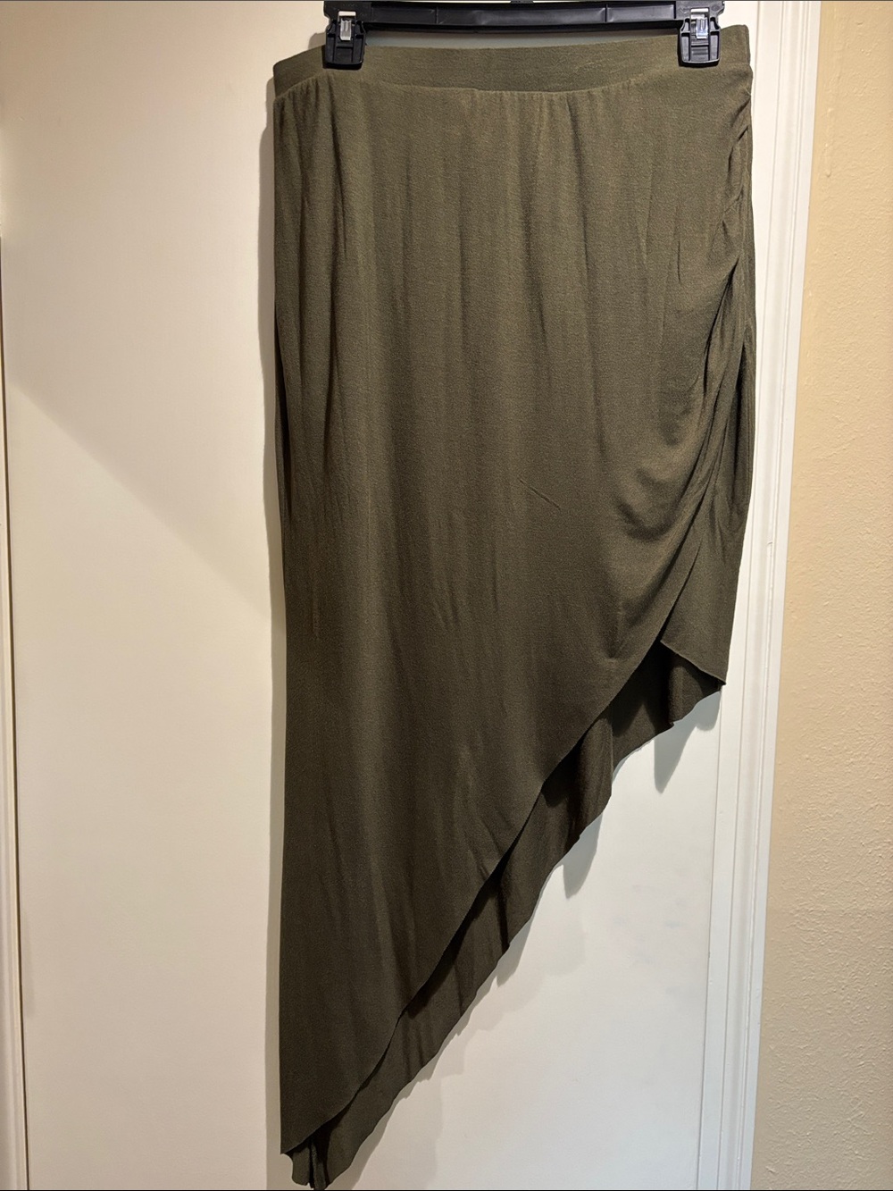 Wet Seal Olive Asymmetrical Draped Skirt